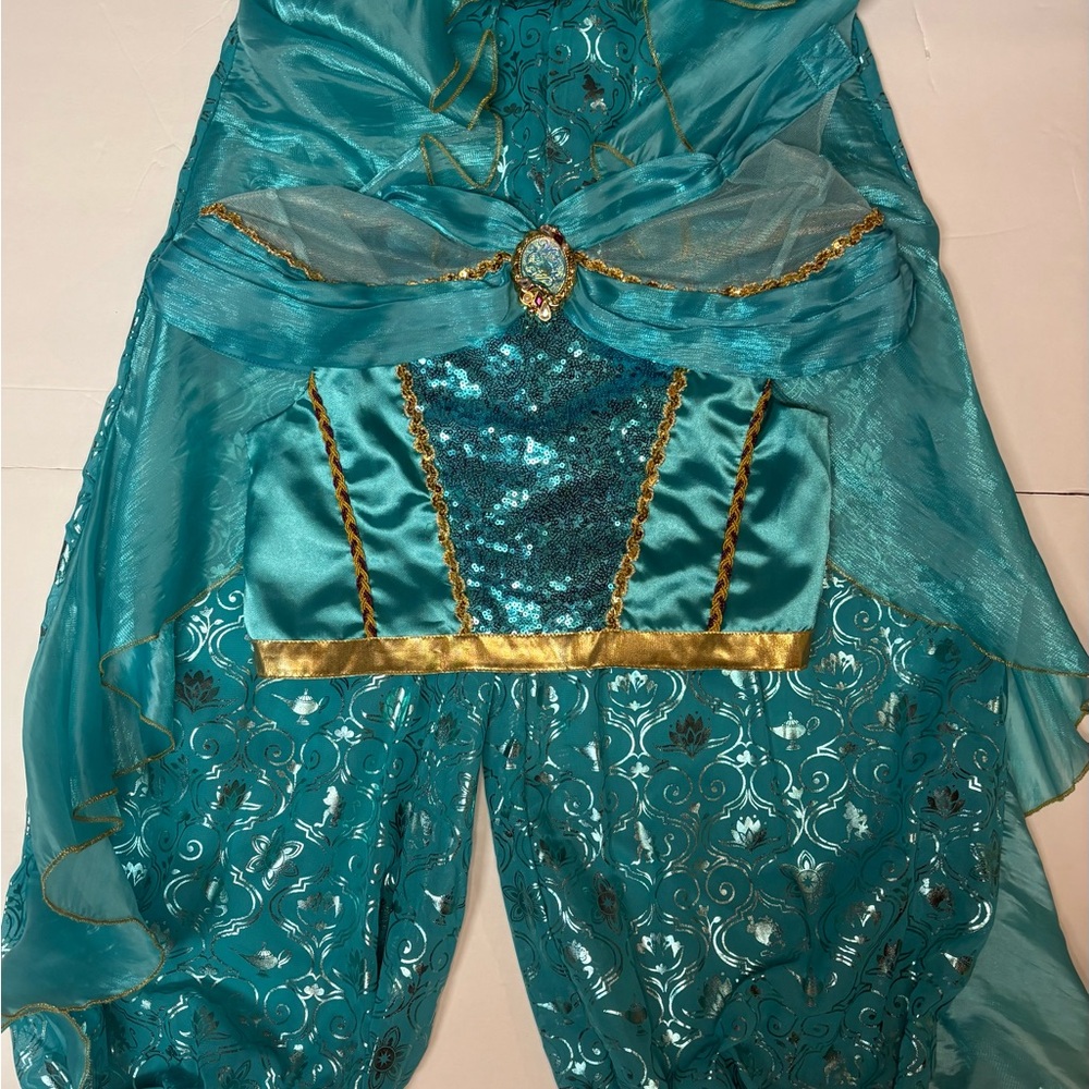 Disney Blue Theater Costume with Luxurious Gold Embellishments